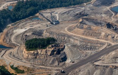 Photo of mountaintop removal mining by Kent Mason